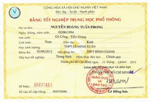 Làm bằng cấp 3 tại Quảng Bình