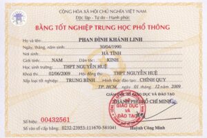 Làm bằng cấp 3 có hồ sơ gốc tại trường