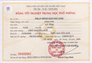 Làm bằng cấp 3 có hồ sơ gốc tại trường