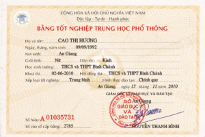 làm bằng cấp 3 tại hà nội
