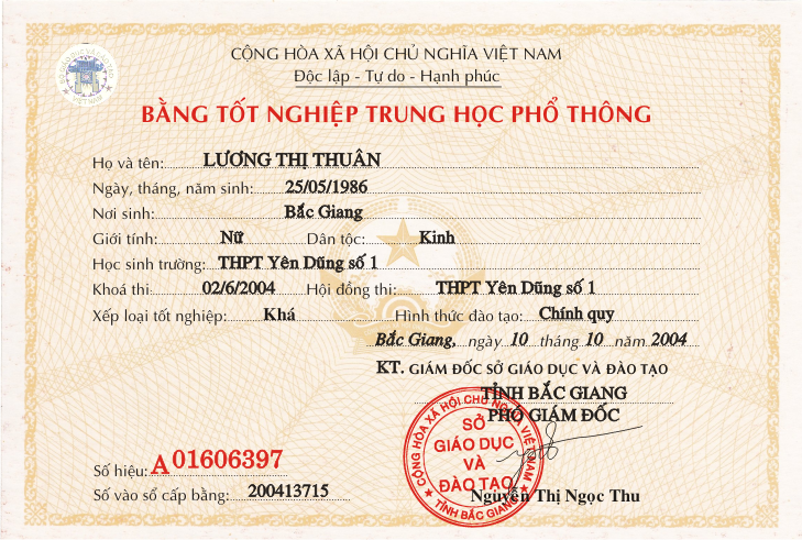 làm bằng cấp 3 tại hà nội